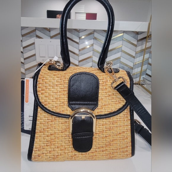 Retro Straw Woven Handbag Women Small Cross Body Bag Shoulder Messenger Satchel - Picture 2 of 11